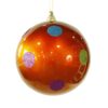 8In Orange Candy Polka Dot Bal 20Cm