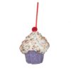 4.5In Purple Cupcake Ornament