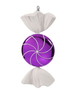 18.5In Purple Whi Swirl Candy