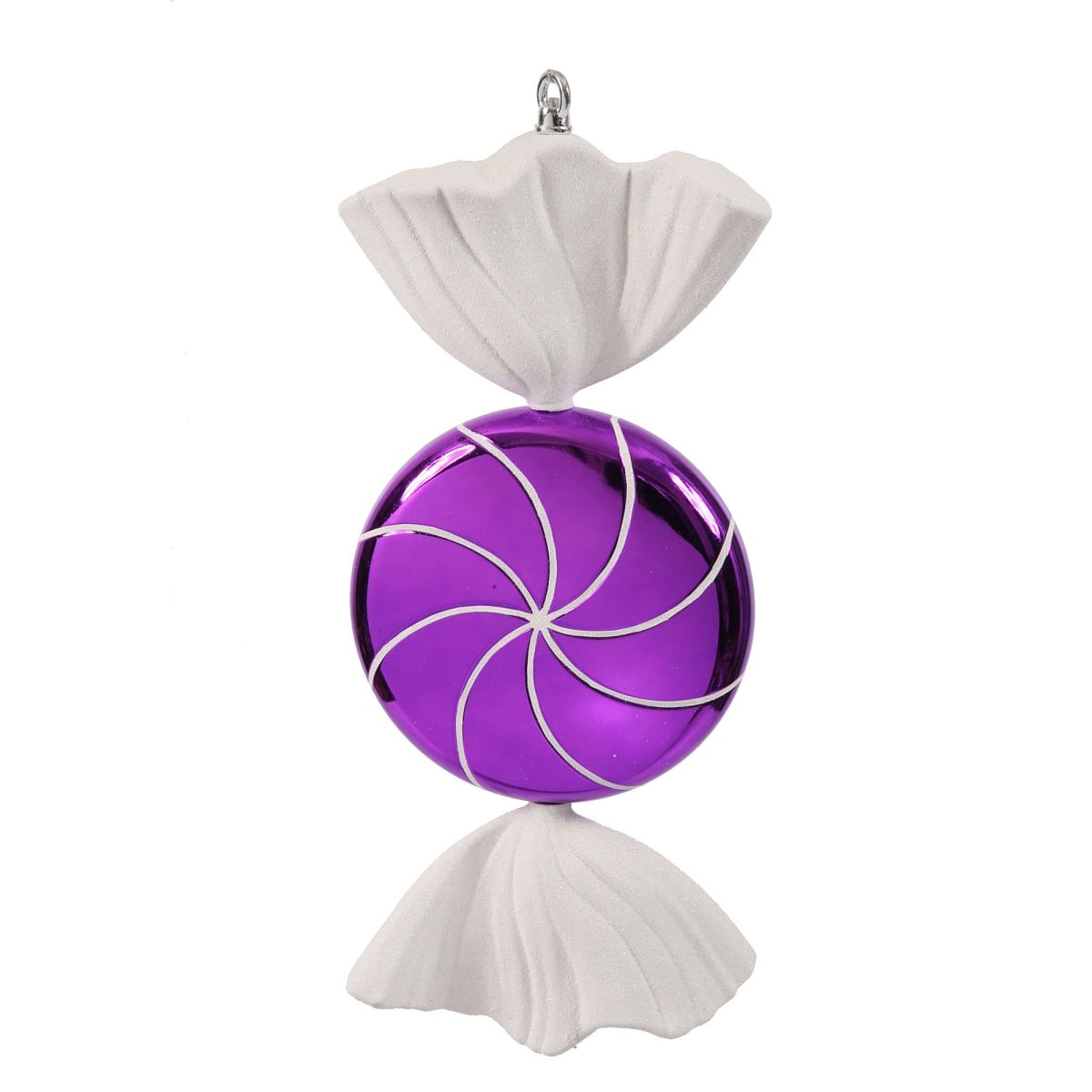 18.5In Purple Whi Swirl Candy 18.5In Purple Whi Swirl Candy