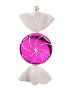 18.5In Pink White Swirl Candy
