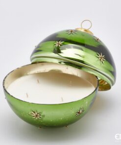 Candle In Glass Sphere Stars D 18