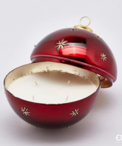 Candle In Glass Sphere Stars D 18