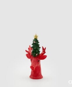 Reindeer Candle With Pine H20