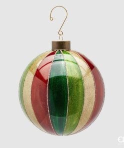 Gold Glitter Striped Ball D12