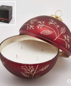 Berry Sphere Glass Candle D18