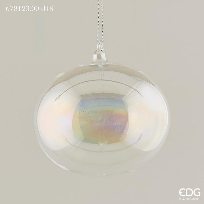 Glass Ball Irid Bubble. D1815 Glass Ball Irid Bubble. D1815