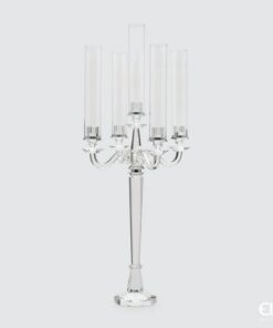 Crystal With Cylinder Candle Holder