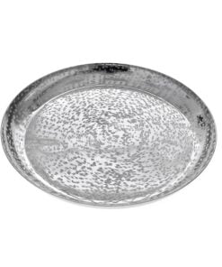Silver Metal Round Plate 40 Cm
