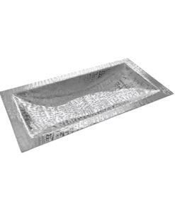 Silver Metal Rectangular Tray 47 X 25 Cm