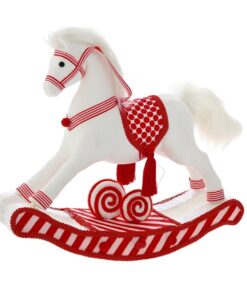 White Rocking Horse 40X13X34Cm