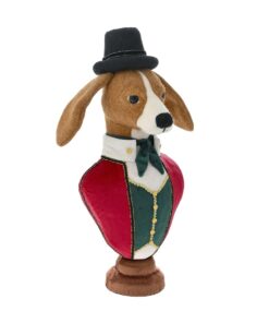 Brown Dog-Hat Statue 24X20X45