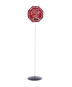 Santa Stop Here Sign 25X115