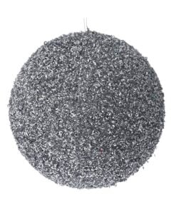 Silver Glitter Foam Bauble 15