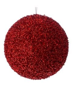 Red Glitter Foam Bauble 15