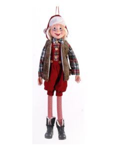 122Cm Hanging Posable Elf Orn