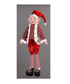 Hanging Posable Elf Orn