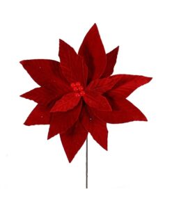 35Cm Red Poinsetia Flower