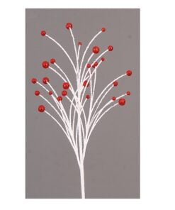 66 Cm Red Branch With Hanging Balls