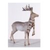 43Cm Poly Deer W/Scarf
