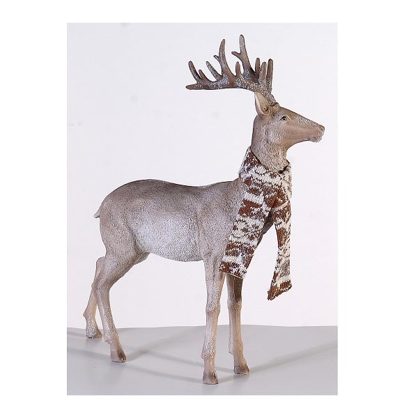 43Cm Poly Deer W/Scarf 43Cm Poly Deer W/Scarf