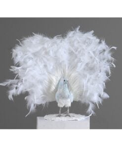 44Cm Blue Peacock W/Open Wings