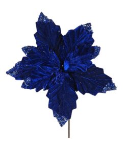 30Cm Dk Blue Poinsetia