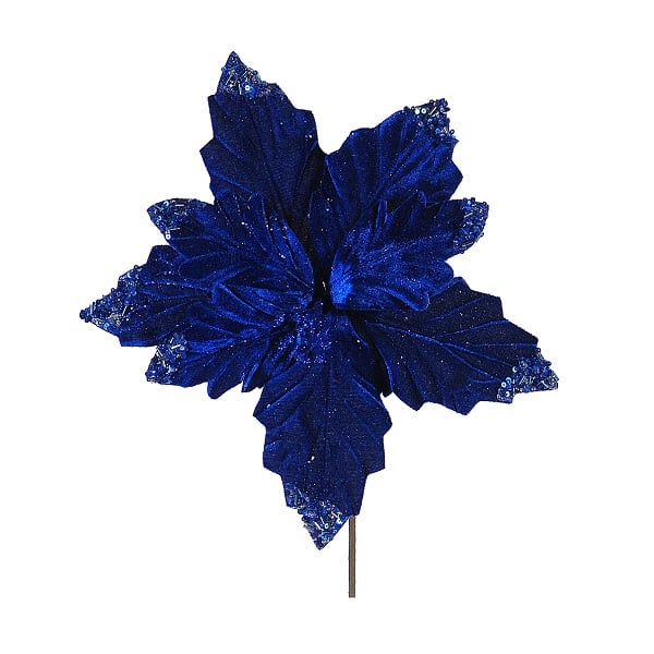 30Cm Dk Blue Poinsetia 30Cm Dk Blue Poinsetia