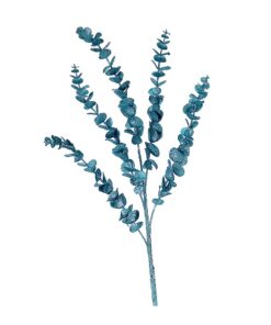 85Cm Blue Glittered Branch