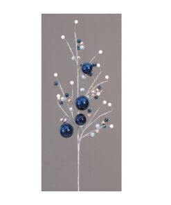 78Cm Silver Branch Blue Balls