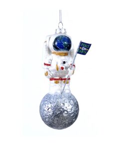 17Cm Glass Astronaut On Moon