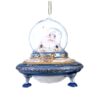 9Cm Glass Santa On Ufo Orn 9Cm Glass Santa On Ufo Orn