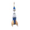 17Cm Glass Rocket Orn