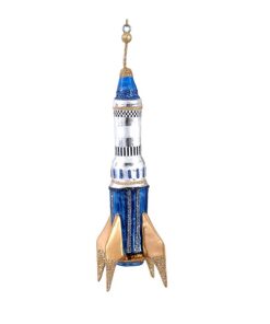 17Cm Glass Rocket Orn