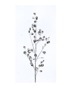 70Cm Silver Branch W/Crystals