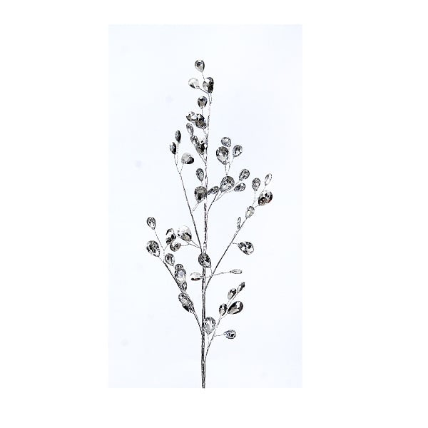 70Cm Silver Branch W/Crystals 70Cm Silver Branch W/Crystals