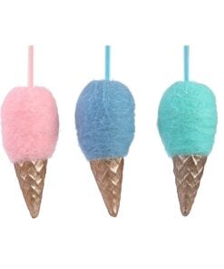 2Asst 15Cm Glass Ice Cream