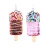 2Asst 14Cm Glass Ice Cream Orn