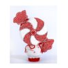 47Cm Red/White Candy On Pot