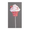 58Cm Branch W/Cupcake Red & Wh