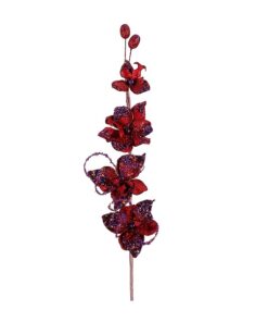 53Cm Burgundy Orchid Spray