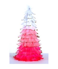 32 Paper Pink Cone Tree Decor