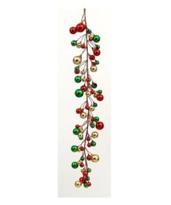 1,25 M Garland Gold, Red, Green