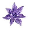 22Cm Purple Glitter Flower