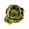 13Cm Green Rose Flower W/Clip