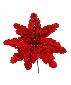 30Cm Red Poinsettia