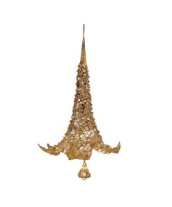 16Cm Plastic Gold Sequin Orn