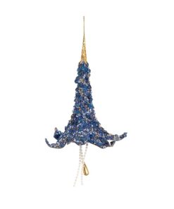 17 Plastic Blue Bouquet Orn