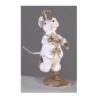 50Cm White Gold Mouse On Stand 50Cm White Gold Mouse On Stand