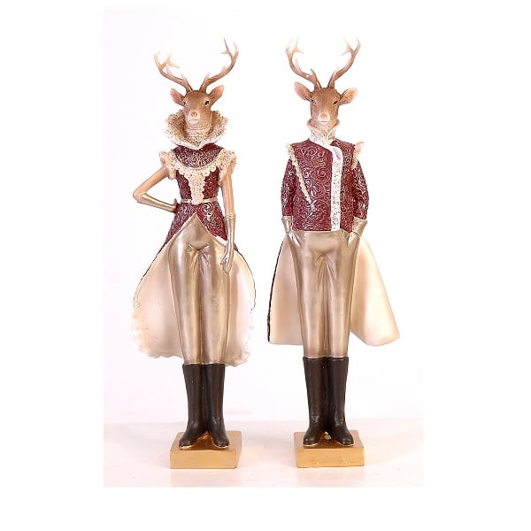 2Asst 43Cm Standing Reindeers 2Asst 43Cm Standing Reindeers